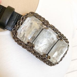 Sandy Duftler women’s belt with large rhinestones